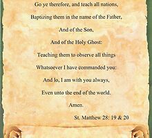 St. Matthew 28:19 & 20 by Onediamond2