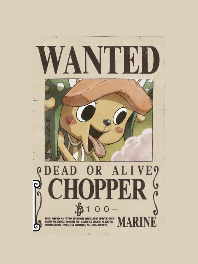 One Piece Tony Tony Chopper Current Wanted Poster One Piece Wanted Poster Mini Skirt By