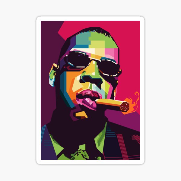 Rapper Style Pop Art WPAP Sticker By SWArtwork Redbubble