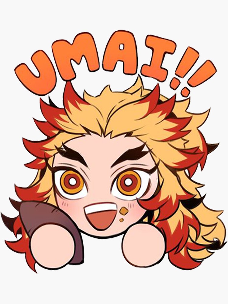 UMAI Rengoku Sticker By Mecaroni Redbubble