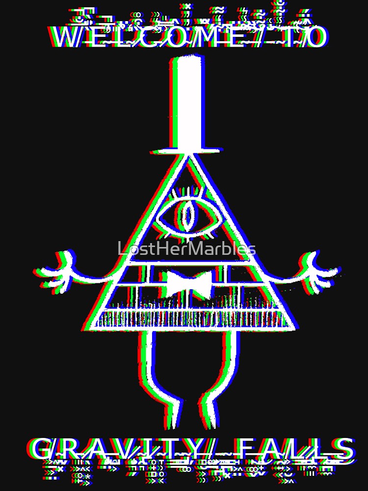 Bill Cipher Welcome To Gravity Falls Anaglyph Unisex T Shirt By