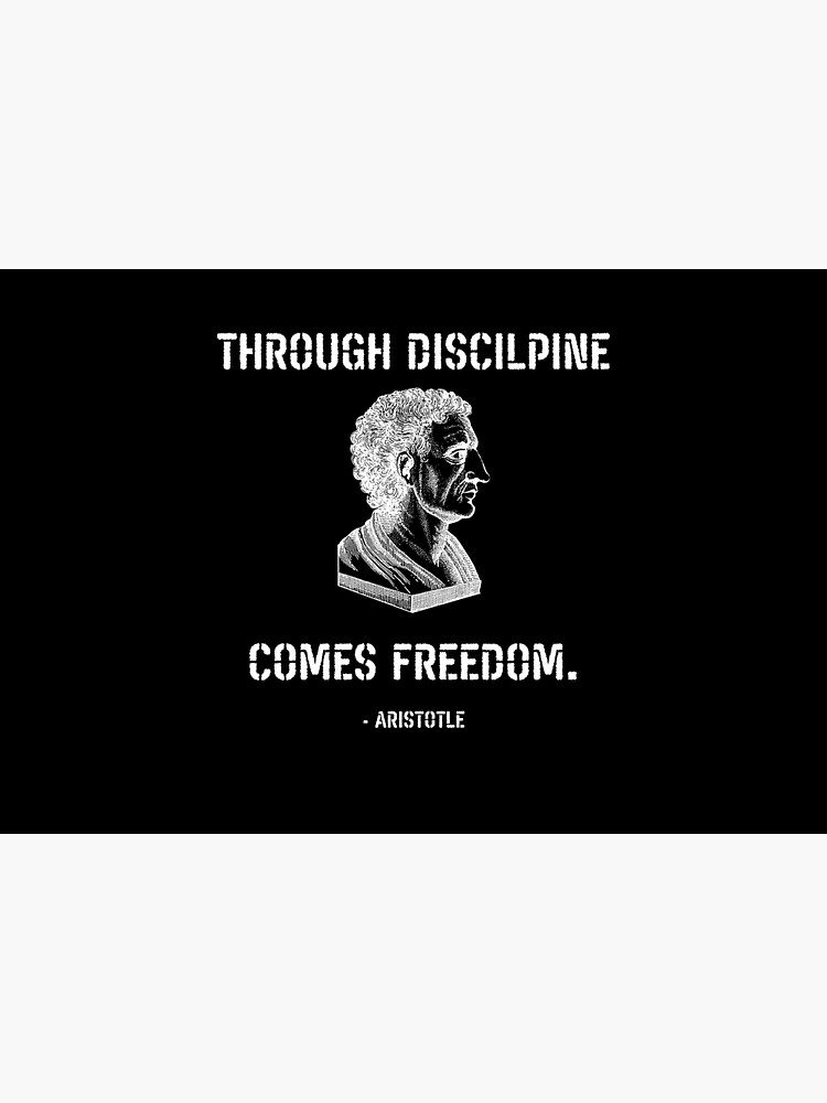 Through Discipline Comes Freedom Aristotle Poster By Rationalstoic