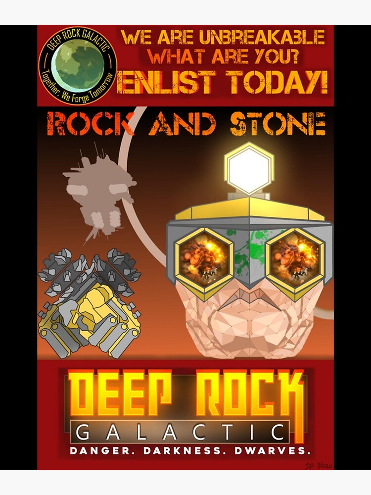 Deep Rock Galactic Poster For Sale By KFUNKCo Redbubble