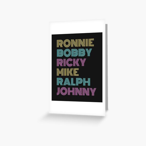 Ronnie Bobby Ricky Mike Ralph Johnny S Vintage Slang Rap Popular