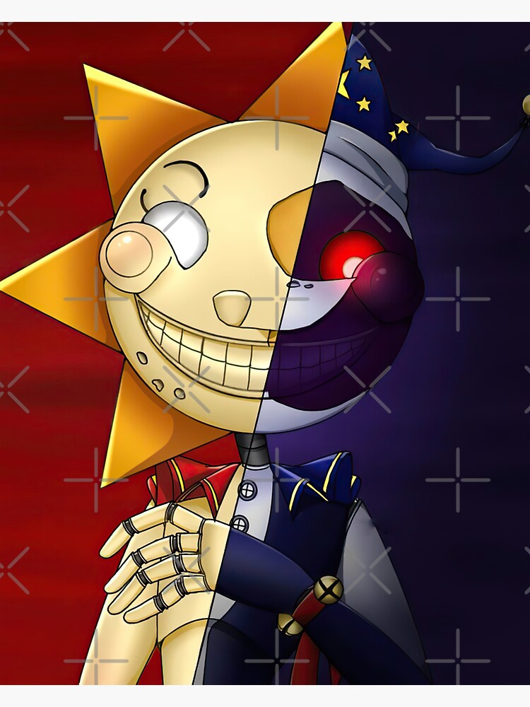 Fnaf Security Breach Sun And Moon Sticker For Sale By RaynaGellner