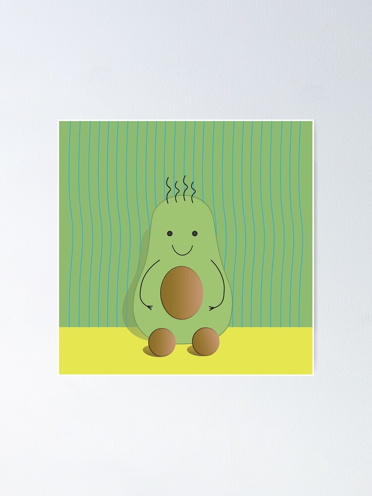 Mr Cute Avocado Poster For Sale By Slavisotirova Redbubble