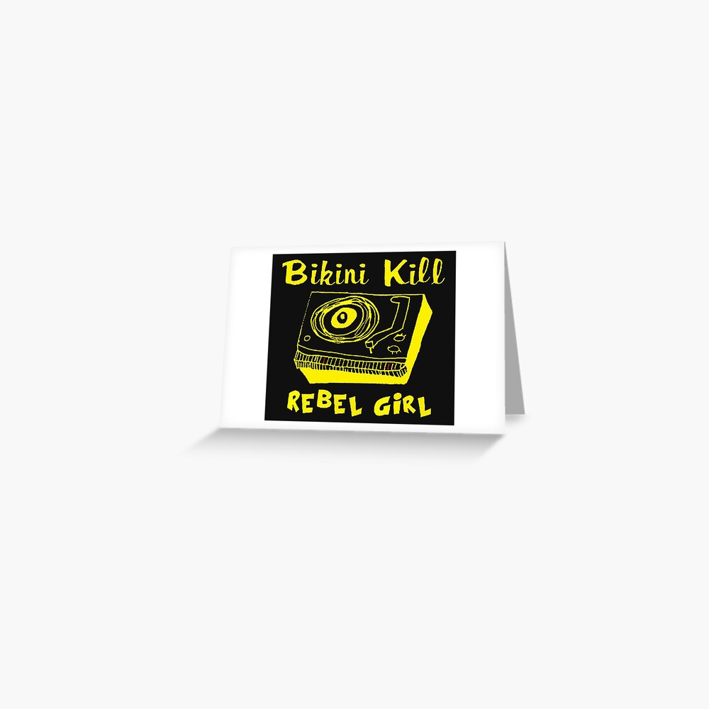 Trending Bikini Kill Logo Greeting Card By Cbourrelt Redbubble