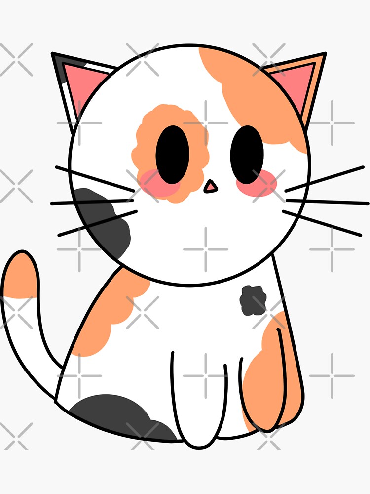 Calico Cat Sticker By Confetti Cats Redbubble