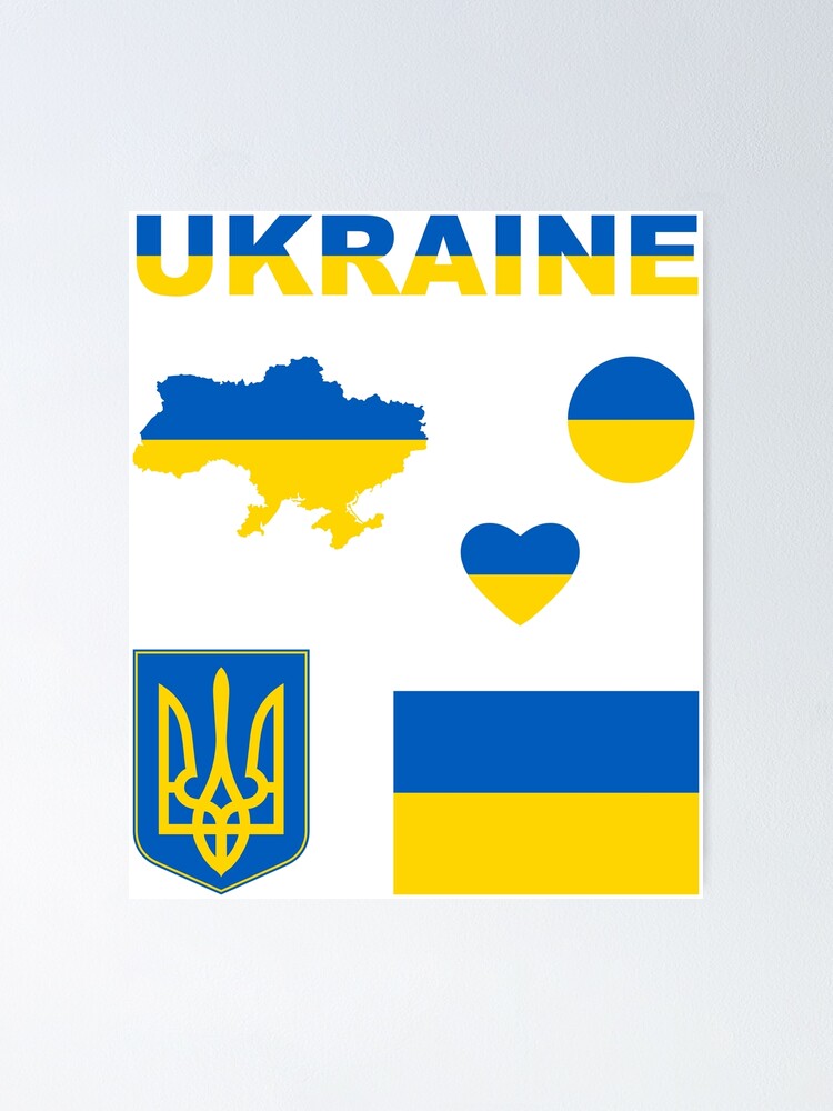 Ukraine Sticker Pack National Symbols Of Ukraine Poster By Pygod