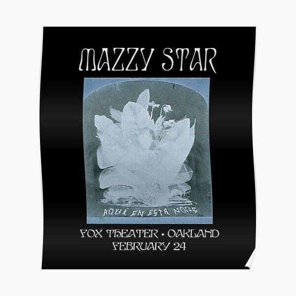 Mazzy Star Concert Poster Oakland Sticker Poster For Sale By