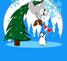 Sloth and Friend Holiday by Tracey Gurney