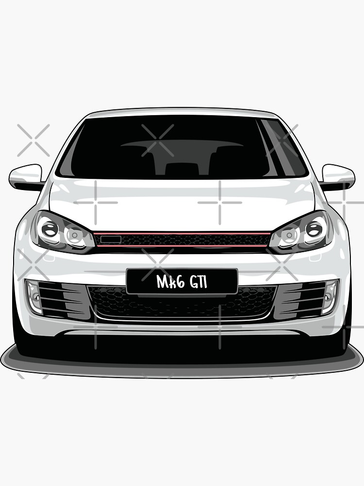 Front View Car Vector Drawing Sticker By Yohannlp Redbubble