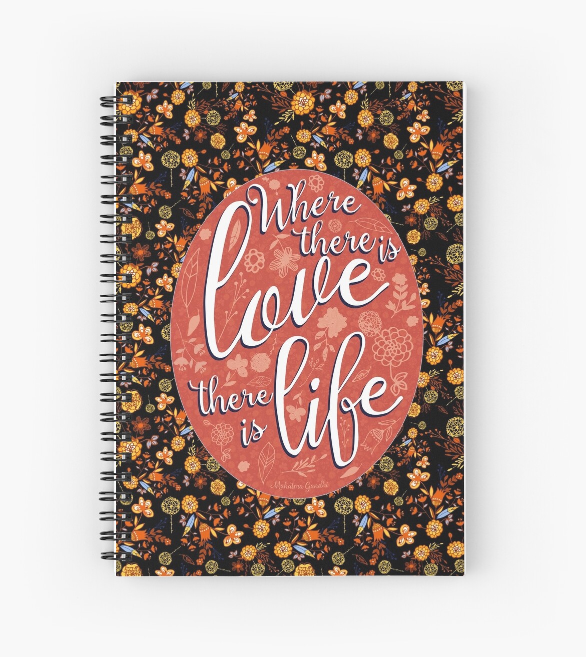 Where there is Love spiral notebook