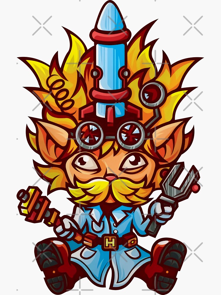 Arcane Heimerdinger Sticker By GRWQSA Redbubble