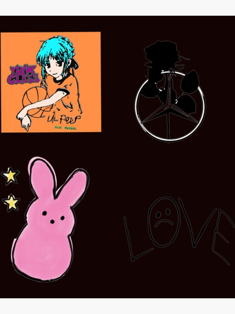 Lil Peep Sticker Pack 1 Classic Poster By Patteelen Redbubble