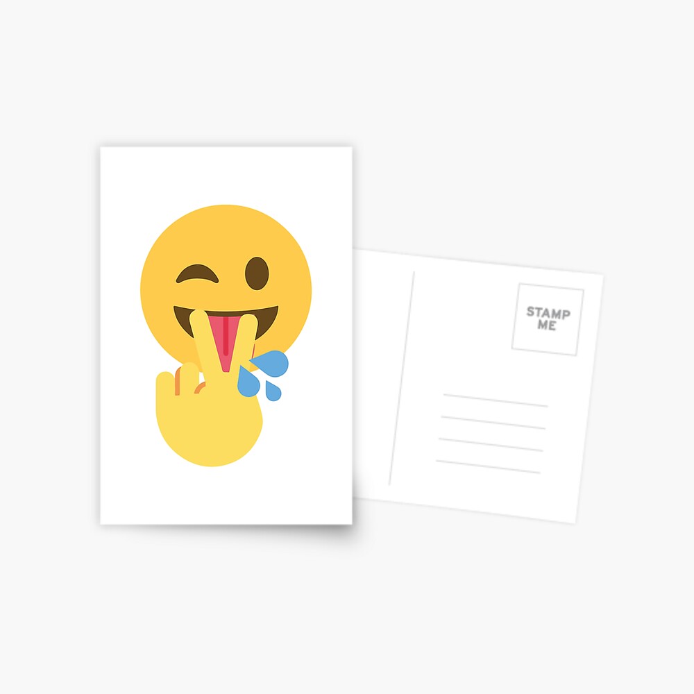 Funny Sexual Pics With Sayings Icon Emoji Eat Pussy Postcard By