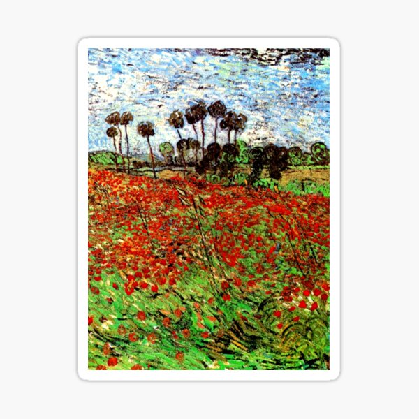 Sticker Champ De Coquelicots De Vincent Van Gogh Art Des Peintres