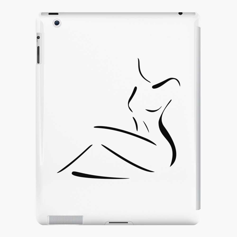 Coque et skin adhésive iPad Dessin au trait féminin dessin au trait