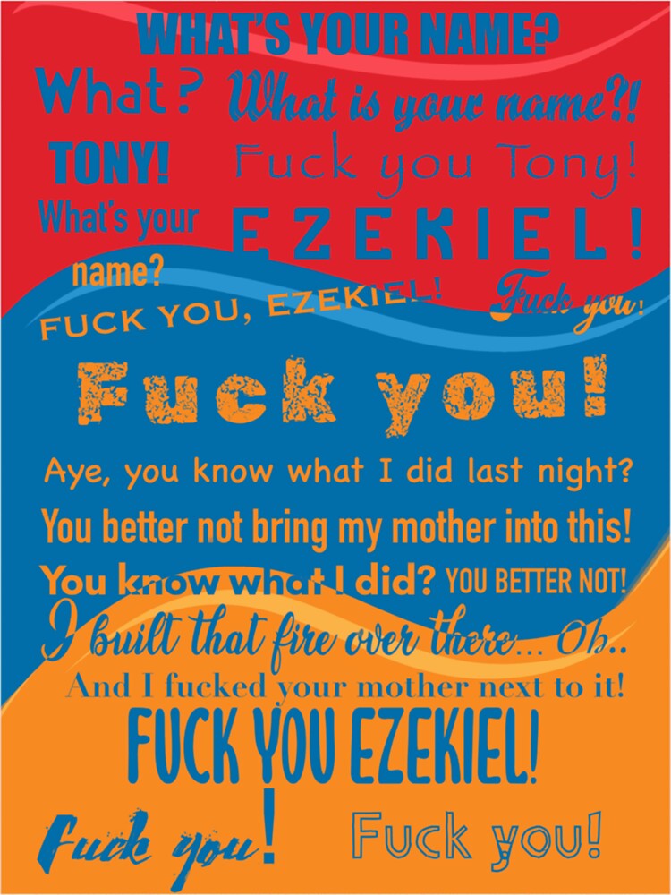 Fuck You Tony Multicolored Essential Sticker By HeideroseGei