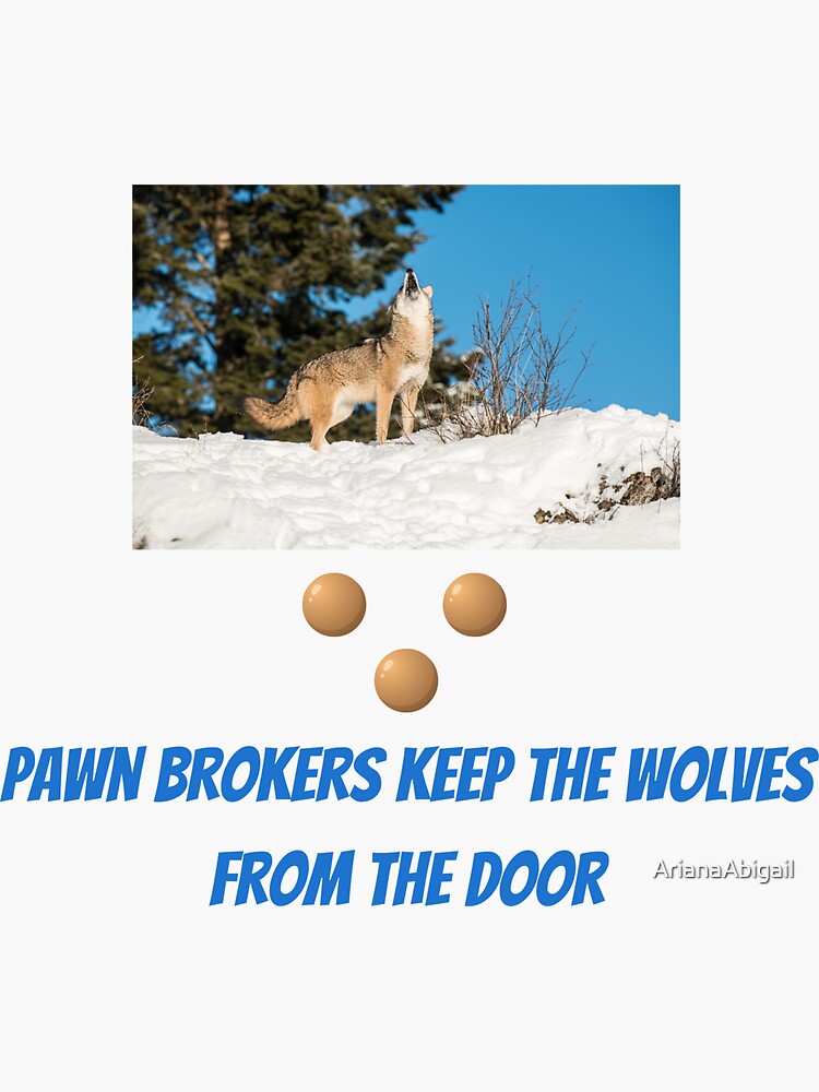 Pawn Broker Wolf Photo Funny Sticker By ArianaAbigail Redbubble