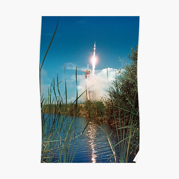 Liftoff Apollo Soyuz Test Project 15 July 1975 Poster By Viastilano