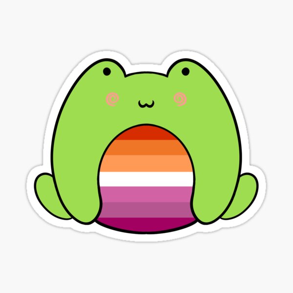 Lesbian Pride Frog Sticker For Sale By Scoutthepossum Redbubble