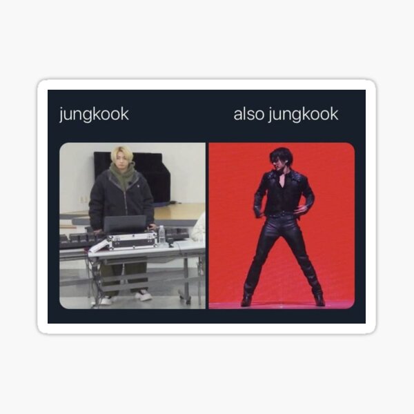 BTS Jungkook Meme Sticker By Emmajennings21 Redbubble