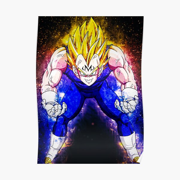 Dragon Ball Vegeta Poster For Sale By Spacefoxart Redbubble