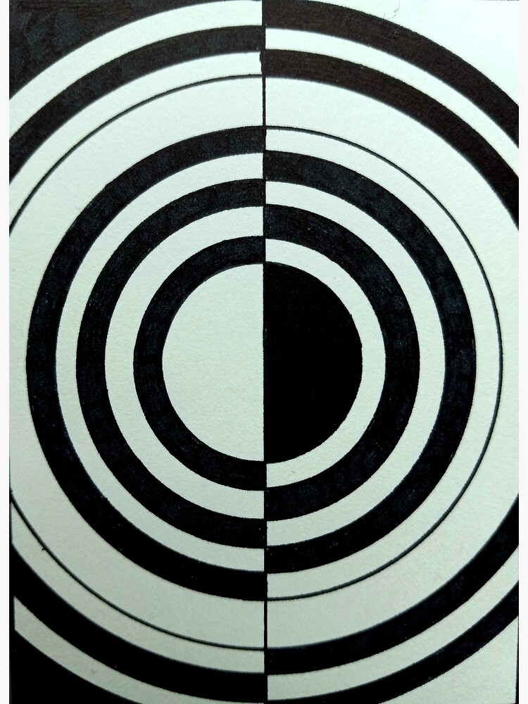 Black And White Op Art Circles Poster For Sale By Studio Art Redbubble