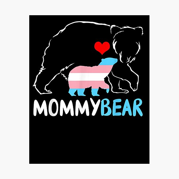 L Mina Fotogr Fica Trans Mommy Bear Orgullosa Mam Rainbow Transg Nero