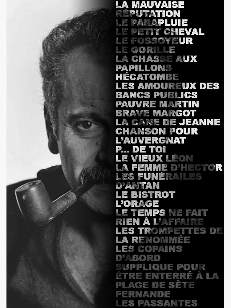 Songs By Georges Brassens Poster For Sale By Drfrankenbaum Redbubble