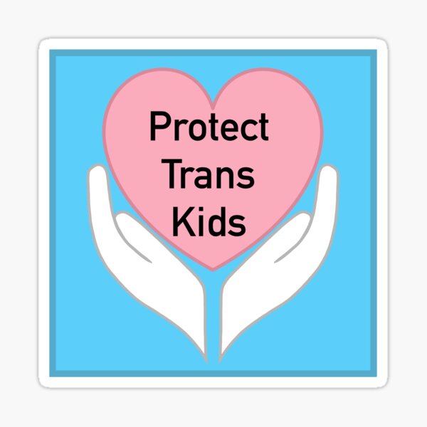 Pegatina Proteger a los niños trans de EerieEnby Redbubble