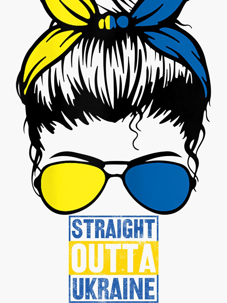 Straight Outta Ukraine Sticker By Christinasartny Redbubble