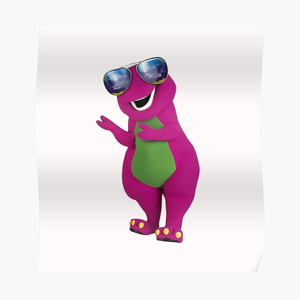 Fuuny Barney The Dinosaur Poster For Sale By Anasohping Redbubble