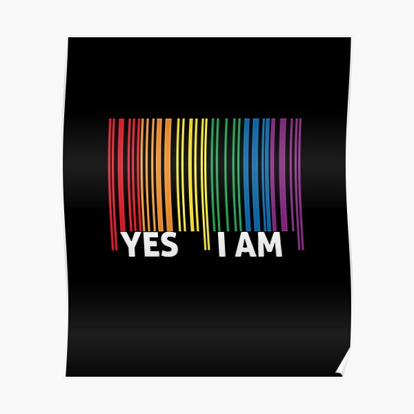 Awesome Gay Pride Barcode Yes I Am Lgbtq Barcode Poster By Merchfast