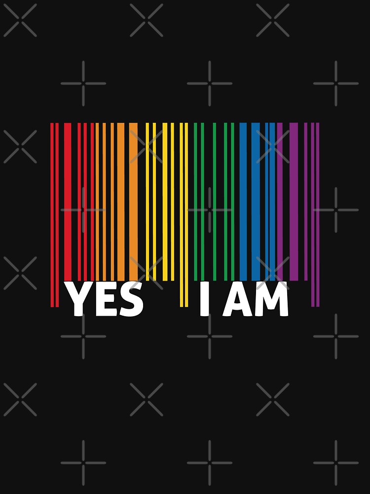 Awesome Gay Pride Barcode Yes I Am Lgbtq Barcode T Shirt By