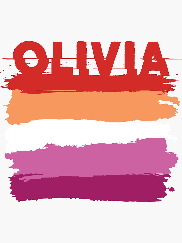 Olivia Lesbian Name Rainbow Lgbt Pride Sticker By Loveiscolorful