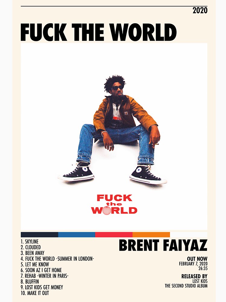 Brent Faiyaz Fuck The World Poster Album Cover Poster Poster Print