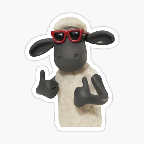 Shaun The Sheep With Sunglasses Thumbs Up Sticker For Sale By