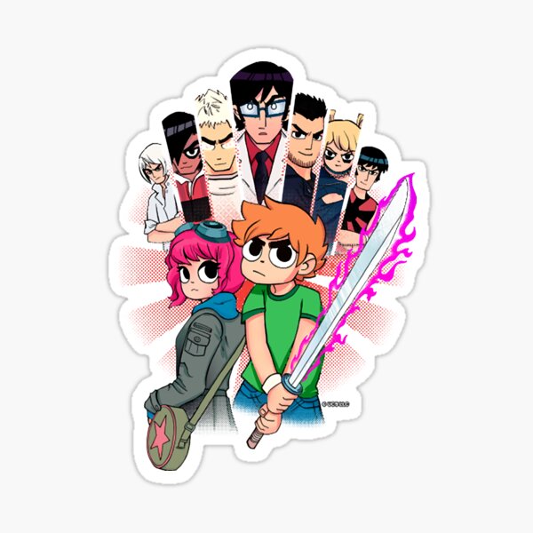 Scott Pilgrim Vs The World Sticker By Jackfatnowna Redbubble