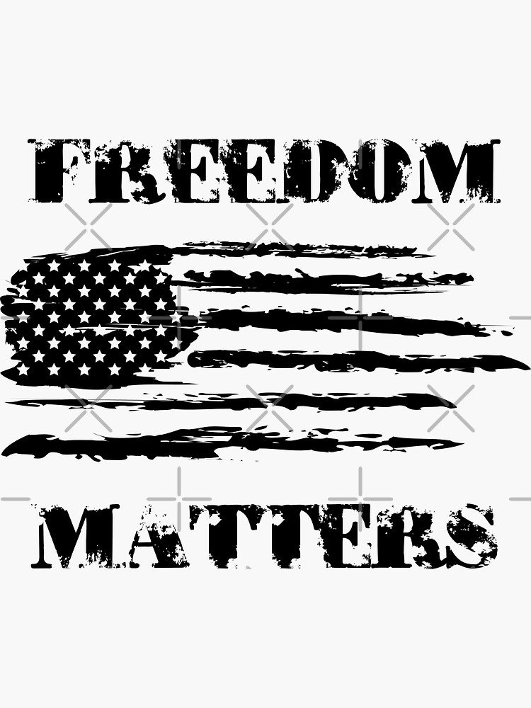 Freedom Matters Laura Ingraham Distressed Flag Sticker By