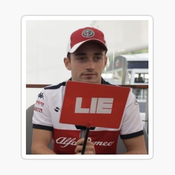 Charles Leclerc Formula One Reaction Meme Sticker Sticker By