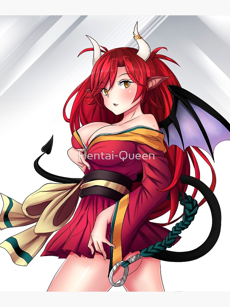 Succubus Anime Girl Poster For Sale By Hentai Queen Redbubble