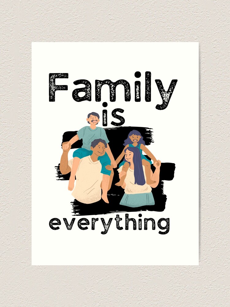 Lámina artística Familia La familia lo es todo familia feliz Pareja