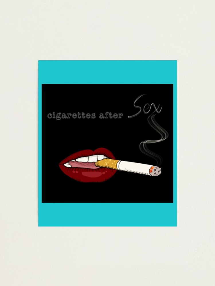 Cigarettes After Sex Logo Fan Art Black Photographic Print For Sale