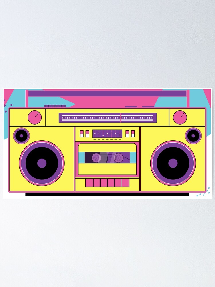 80s Aesthetics Cassette Player Poster For Sale By Demhan Redbubble