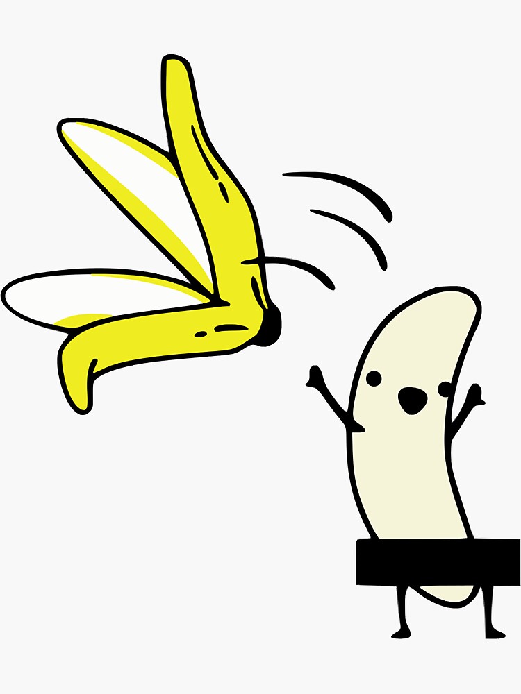 Let S Go Naked With My Banana Classic T Shirt Sticker By Cgaebee Redbubble