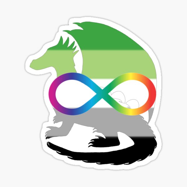 Neurodivergent Aro Pride Dragon Sticker For Sale By Shaneisadragon