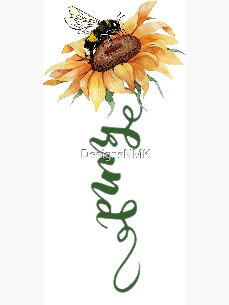 Bee Kind Sunflower Clipart Sublimation PNG Graphic Design Bumblebee T