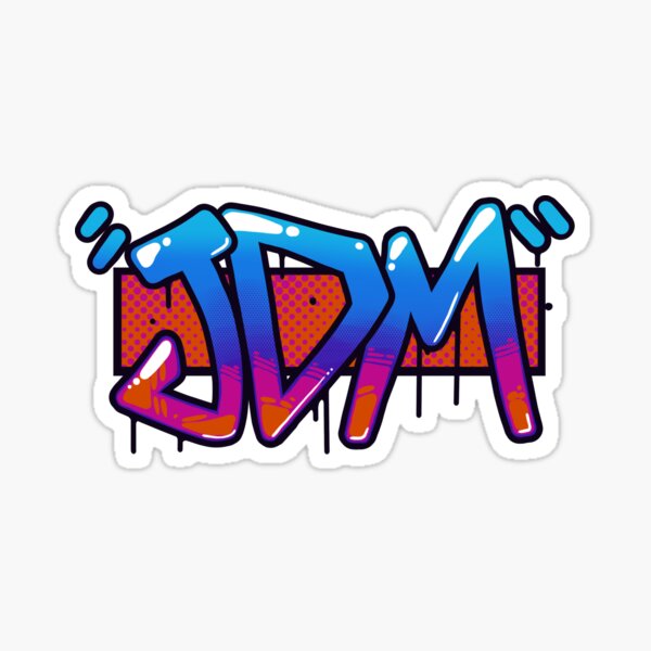 Jdm Graffiti Sticker By Turbo Hotline Redbubble